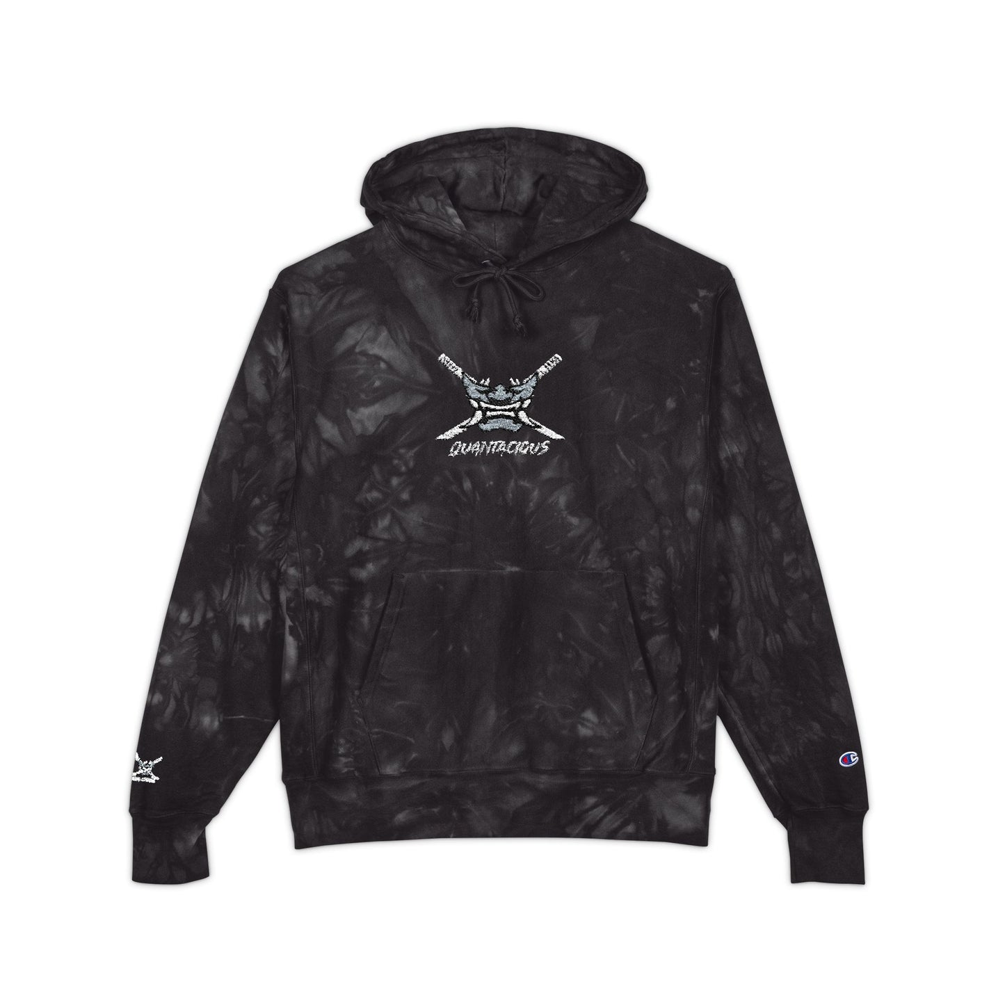 Quantacious Tie-Dye Hoodie by "Champion" (Embroidery)