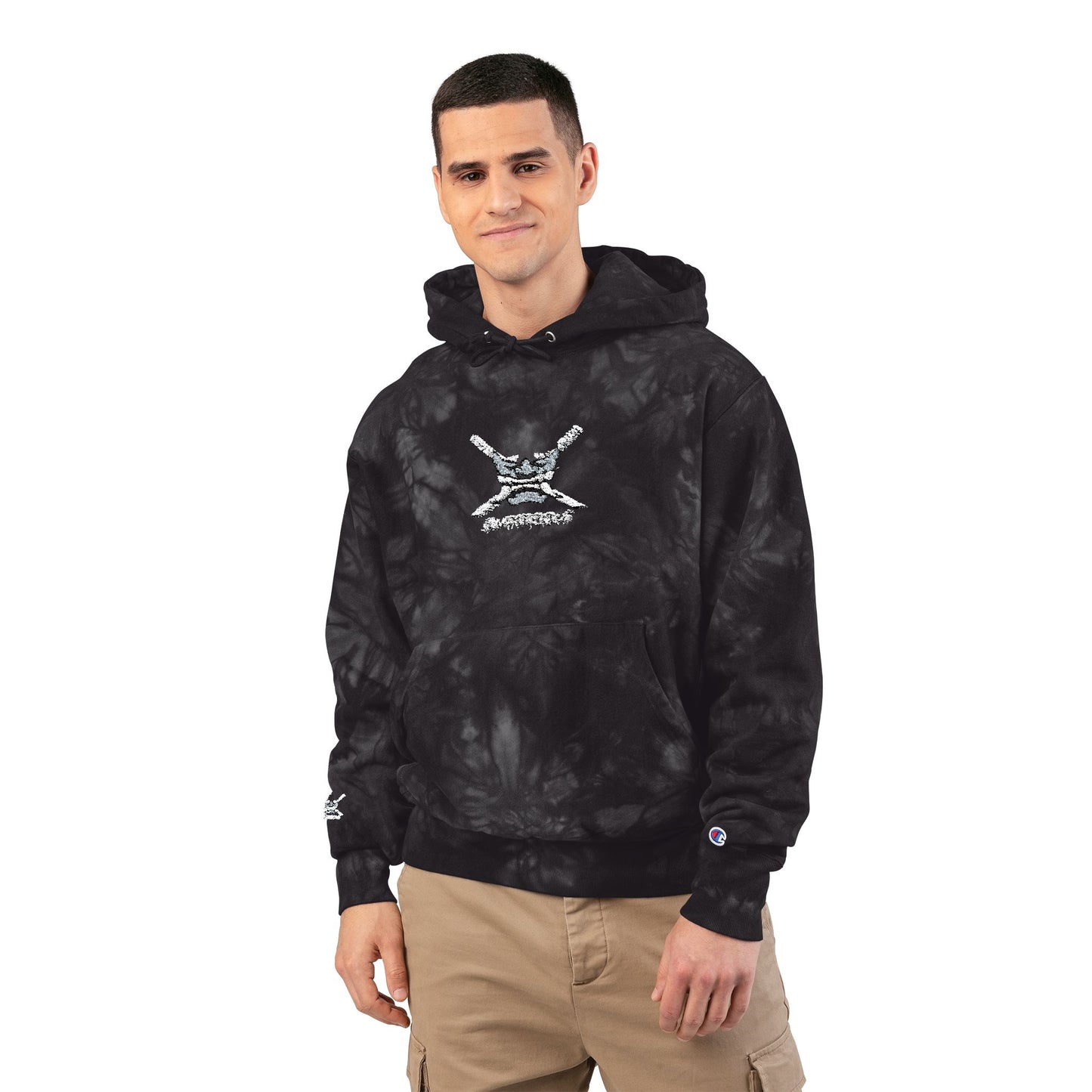 Quantacious Tie-Dye Hoodie by "Champion" (Embroidery)
